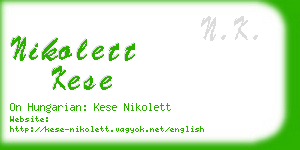 nikolett kese business card